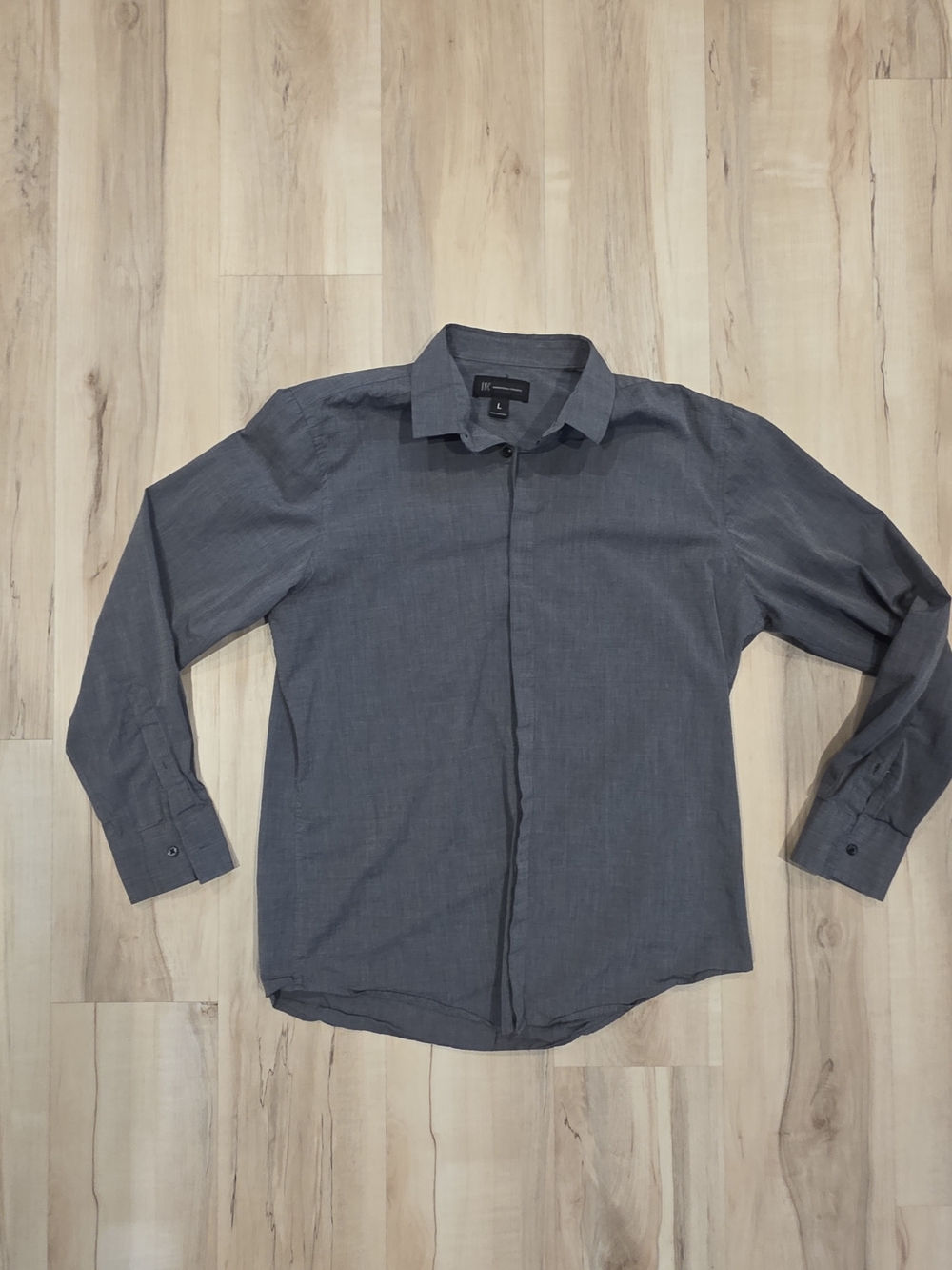 INC International Concepts Men's Dark Gray Long-Sleeve Dress Shirt